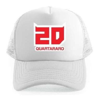 Topi Trucker Moto GP Fans 20 Fabio Quartararo Yamaha Club Sablon Race Hitam