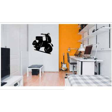 Wallstiker Vespa Vintage Jadul Hiasan Pajangan Stiker Dinding Kamar