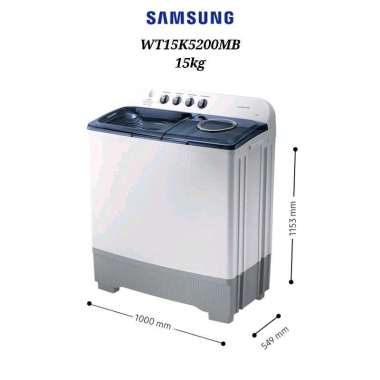 Mesin Cuci Samsung 2tabung 15kg WT15K5200MB BATAM