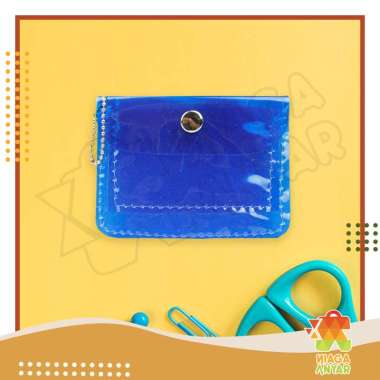 NA Dompet PVC / Dompet Mika / Dompet Kartu PVC / Pouch Kartu PVC / Dompet PVC Hologram Warna Bening 