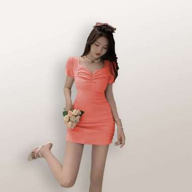 Mini Dress sexy lengan pendek Gaya Korea wanita model terbaru - Jfashion Eleanor Salem