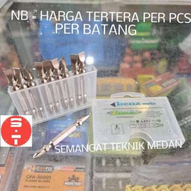 MATA BOR OBENG ANGIN PLUS MINUS SCREWDRIVER + - PH2 PZ2 65mm BENZ ECER