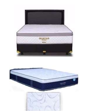 Kasur Springbed Central Deluxe Plus Pocket Spring 180 x 200 Biru