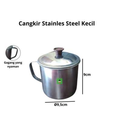 Mug Cangkir Minum Kopi Stainless Steel Kecil
