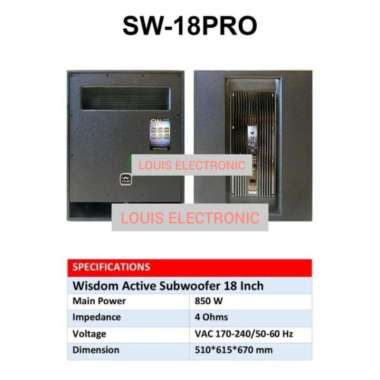 Subwoofer Aktif 18 Inch WISDOM SW 18 PRO SW18 PRO SW 18 PRO ORIGINAL