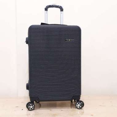 KOPER 24 INCH KOPER ABS POLO TOKYO 010,KOPER PREMIUM ANTI PECAH - PINK Hitam