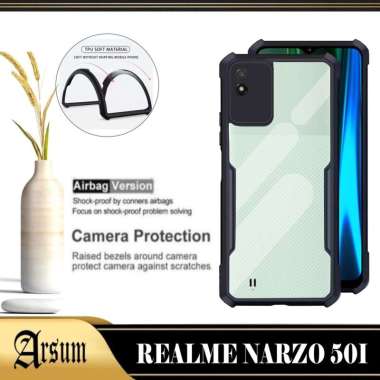 PROMO Case REALME NARZO 50i 2021 Transparan Sofcase Casing REALME NARZO 50i 2021 NARZO 50I HITAM