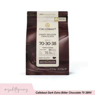 Callebaut Dark Extra Bitter Chocolate 70% 38Nv Kemasan Asli 2,5 Kg