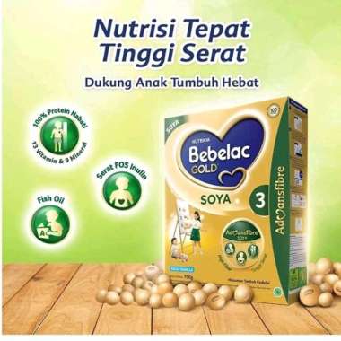 Promo Harga Bebelac 3 Gold Soya Susu Pertumbuhan Vanila 700 gr - Blibli
