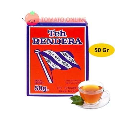 Teh Cap Bendera / Bubuk Tubruk Vanilla tea kotak Grosir / 50 Gr Gram