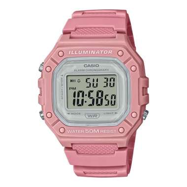 Casio General W-218HC-4AVDF Illuminator Digital Dial Pink Resin Strap [Machtwatch] Pink