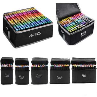 FG TouchFive 24/36/48/60/80 Warna Sketsa Spidol Umum General Marker Set Animation Markers / Twin Mar