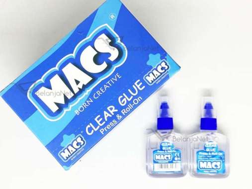 Lem Cair Bening Macs | Macs Clear Glue Press & Roll-on 50gr