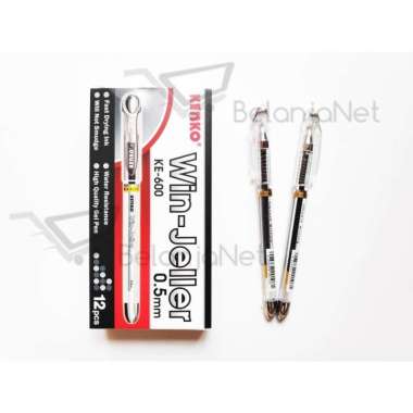 Pulpen | Pen Gel Kenko Win Jeller KE-600 0.5 mm [1 LUSIN] Biru