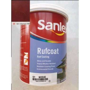 cat genteng roof paint rufcoat roof coating sanlex warna maroon