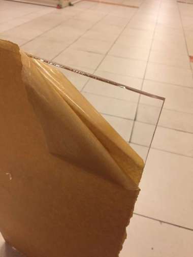 Akrilik Bening 12mm CUSTOM ukuran bebas / Akrilik Sheet Potongan