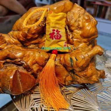 Kantong Hu Jimat Talisman Premium Bordir Halus FuPingAn Kuning
