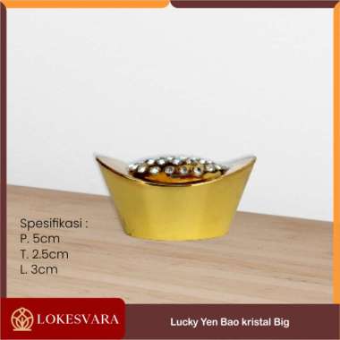 Lucky Yen Bao Yuan Bao Simbol Mata Uang Keberuntungan Kristal Big