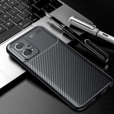 Premium Carbon Fiber Case Realme 9 Pro | 9 Pro Plus Realme 9 Pro Plus Hitam