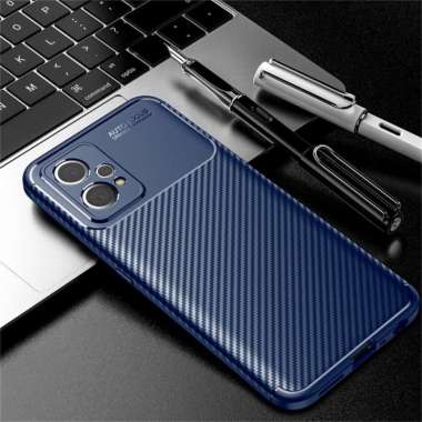Premium Carbon Fiber Case Realme 9 Pro | 9 Pro Plus Realme 9 Pro Plus Biru
