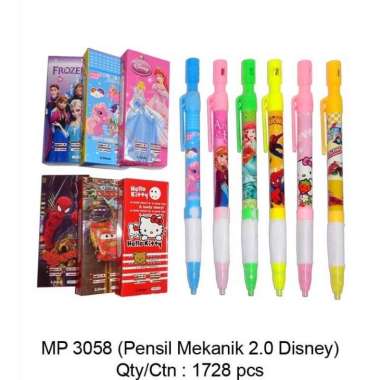 Pensil Mekanik 2.0 Fancy RANDOM Isi 12 Pcs PM COWO