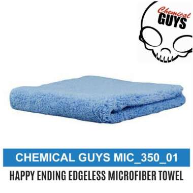 CHEMICAL GUYS MIC_350_01 HAPPY ENDING Edgeless Microfiber Towel Blue