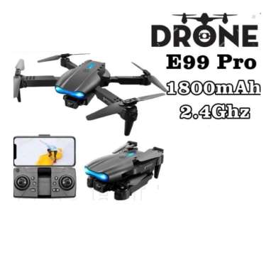 RC Drone E99 Pro Mini Foldable 4K Dual Camera FPV Wifi Quadcopter - Drone E58 TERBAIK