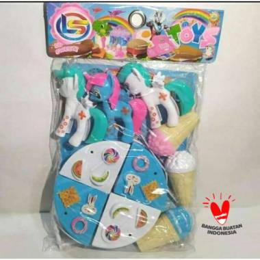 Mainan Anak Kuda Poni 3 poni bonus kue tart ulang tahun / mainan kue potong ulang tahun anak / Kolek