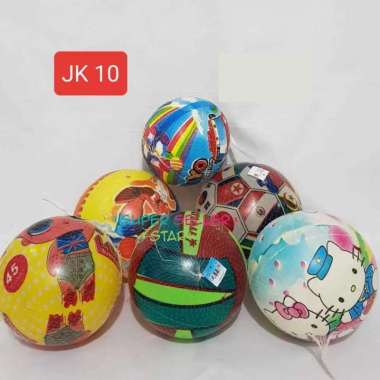 Mainan Anak Bola Karet Tiup JK10 Motif Kartun Lucu Bola Tiup Karakter