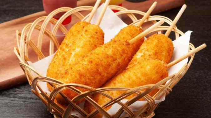 frozen corndog sosis mozarella mozzarella