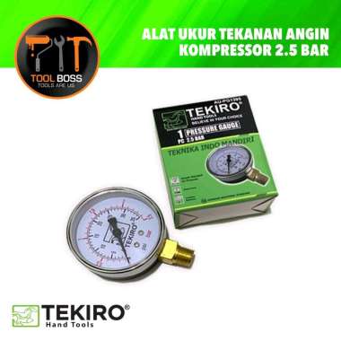 TEKIRO ALAT UKUR TEKANAN ANGIN KOMPRESSOR BAR - PRESSURE GUAGE 25 BAR 25 BAR