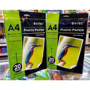 V-TEC GLOSSY PHOTO PAPER A4 230GSM