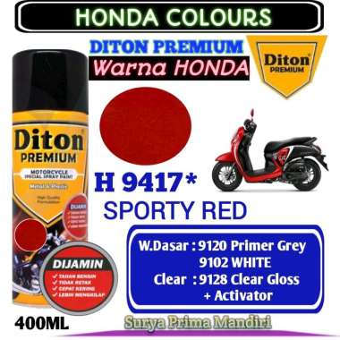 H 9417* SPORTY RED DITON PREMIUM SPORTY RED 400cc Cat Semprot Pylox Pilok Pylok / Diton Premium / Ca