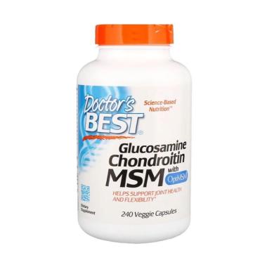 Doctor's Best Glucosamine Chondroitin MSM with OptiMSM Suplemen [240 Veggie Capsul]