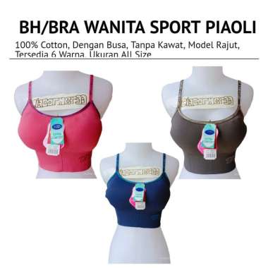Tank Top TankTop Crop Wanita Dengan Busa Tipis Tali Kecil Bahan Rajut | Bra Sport Wanita | Bra BH Bu