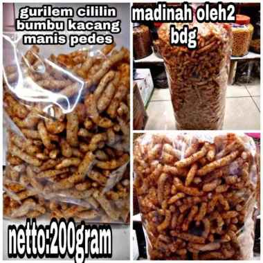 KERUPUK GURILEM PEDES BUMBU KACANG / GURILEM CILILIN 200 GR