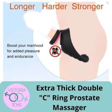 Extra Thick "C" Ring Prostate Massager Non-Getar Tidak