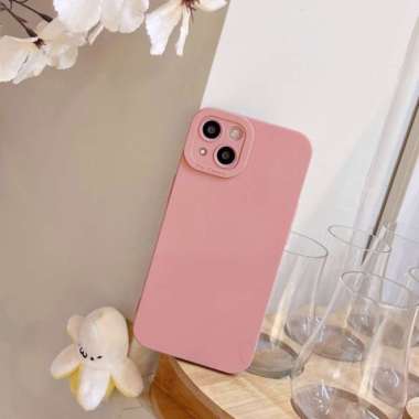Case iPhone XR Soft Casing Cover Silicone Pelindung Camera - Hitam Merah Muda