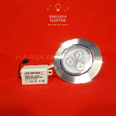WINGLOCK LAMPU DOWNLIGHT LED + BALLAST 3 WATT SPOTLIGHT PLAFON PUTIH