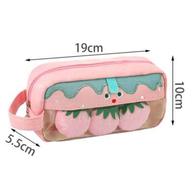Kotak Tempat Cover Pensil Pen Boneka Plushie/Pencil Case Plushie Doll Multicolor