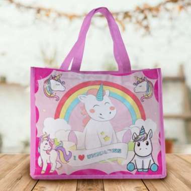 Tas UNICORN GOODIE BAG ULTAH - Pink Pink - kecil