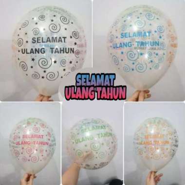 Balon Bening Transparan Selamat Ulang Tahun