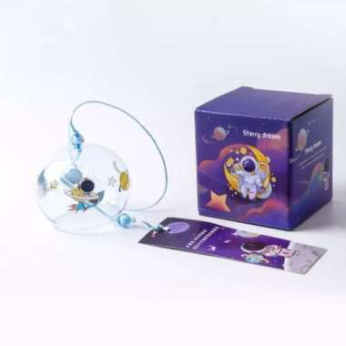 Furin Lonceng Angin Kaca Gantung Hias Glass Wind Chime Astronaut