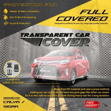 Body Cover Sarung Mobil Plastik CALYA SIGRA Tebal Anti Air WATERPROOF