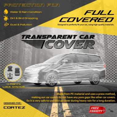 Body Cover Sarung Mobil Plastik WULING CORTEZ Tebal Anti Air WATERPROOF