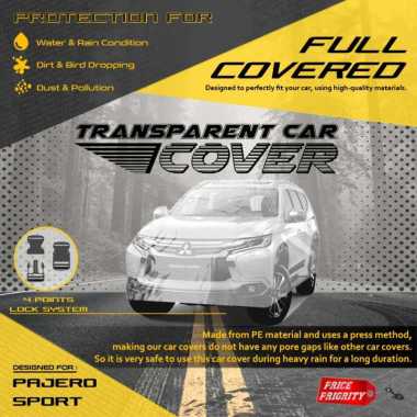 Body Cover Sarung Mobil Plastik PAJERO SPORT Tebal Anti Air WATERPROOF