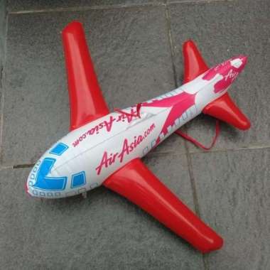 TERMURAH 1 BIJI Balon Tiup PESAWAT KECIL AIR ASIA termurah - Promo Mainan Anak Balon Tiup PESAWAT KE