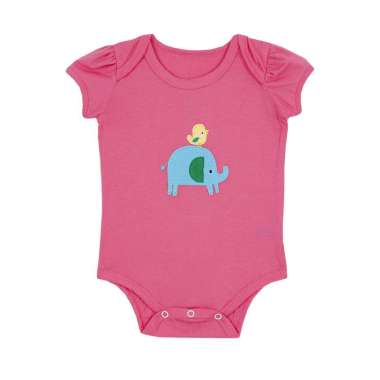 TORIO Onesie Baby Pink Elephant - Romper Bayi - Jumper Bayi 6-9 bulan