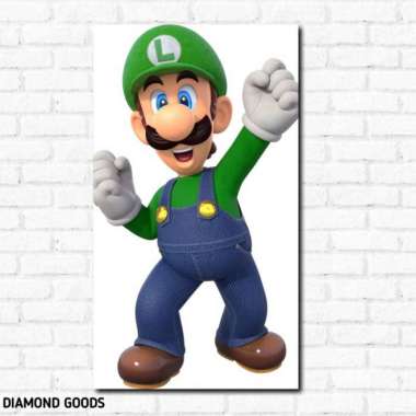 hiasan dinding wall decor poster kayu aesthetic movie game mario bros