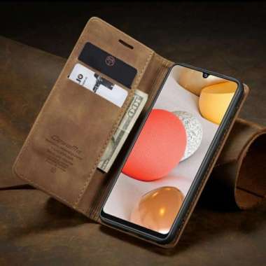 CASE CASEME SAMSUNG A12 FLIP CASE DOMPET KULIT ORIGINAL Hijau